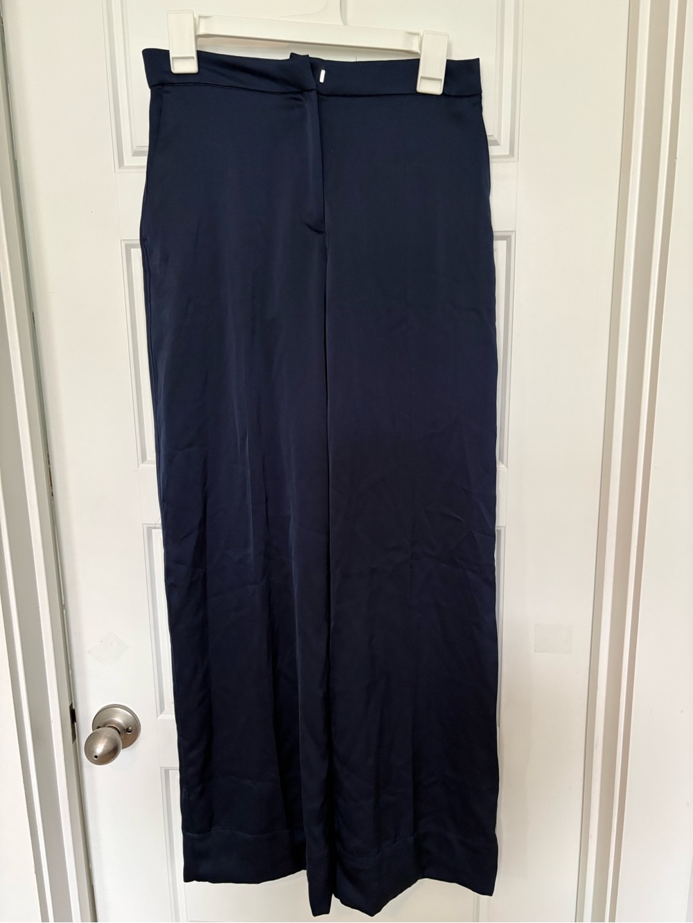 H&M Dark Blue High-Rise Wide Leg Pants